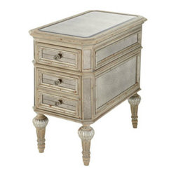 "Dresden" Mirrored Side Table - Side Tables And End Tables