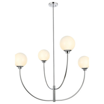 Living District Nyomi 42" Chandelier in Chrome
