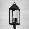 Capital Lighting Burton 4-Light Outdoor Post-Lantern 946343BK, Black