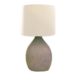 Ceramic with Eggshell (gray) 102716 - テーブルランプ
