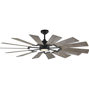 14PRR62D Prairie 62" Ceiling Fan, Aged Pewter, Aged Pewter
