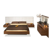 Modern Contemporary Walnut Bedroom Collection