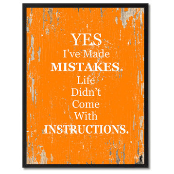 Yes I've Made Mistakes Inspirational, Canvas, Picture Frame, 28"X37"