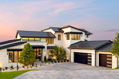 Transitional exterior home idea in Austin