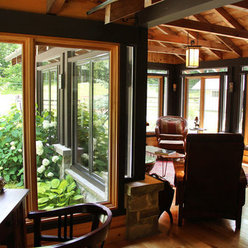 Post and Beam Porch with "Floating" Windows