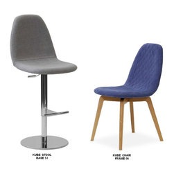 Kube Bar stool with Matching Kube Chair - Bar Stools and Kitchen Stools