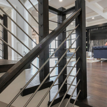 Project #72 | Modern Staircase with Horizontal Steel Rod Railing