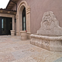 Patio layout showcasing our unique stone elements in architectural settings. - Wall And Floor Tile