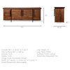 HomeRoots Brown Solid Mango Wood Finish Sideboard With 4 Door Cabinets