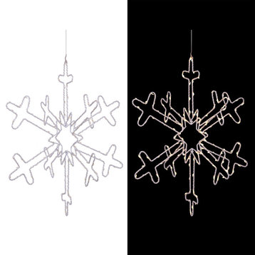 Hanging Snowflake Christmas Décor with LED Lights