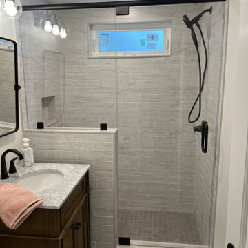 Matte Black Glass Shower Enclosure