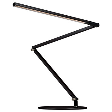 Koncept Z-Bar LED Desk Lamp With Base, Black, Warm