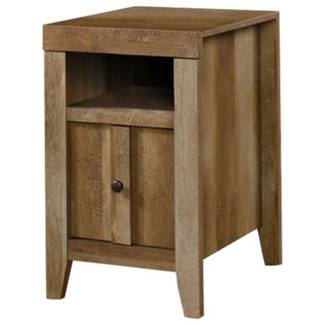 Bowery Hill Transitional Engineered Wood End Table in Craftsman Oak