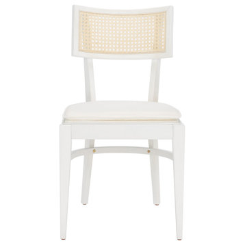 Safavieh Galway Cane Dining Chair, White/Natural
