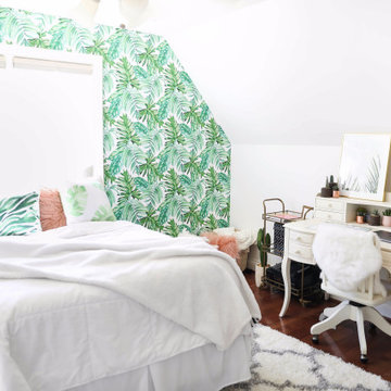 Monstera Leaves wallpaper for tropical vibes bedroom