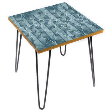 Layered Leaves Side Table, 20"
