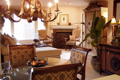 Inspiration for a mediterranean dining room remodel in San Diego