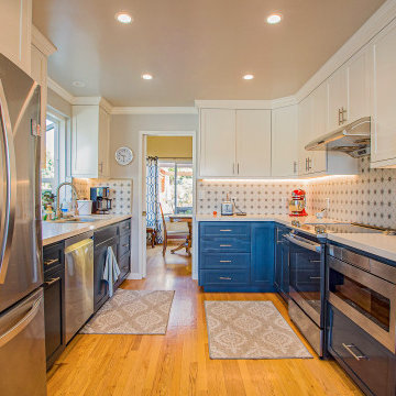 Laguna Niguel Galley Kitchen with Two-Tone Cabinetry