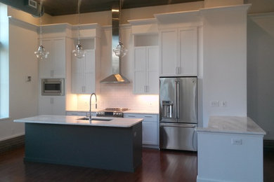 Example of a transitional kitchen design in Philadelphia