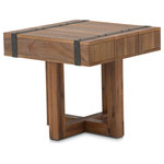 AICO/Michael Amini - AICO Michael Amini Kathy Ireland Brooklyn Walk End Table - With decorative wood paneling and gunmetal accents to match your decor, this end table works at the end of a sofa, as a bathroom accent, or next to your vanity table. The choices are endless!