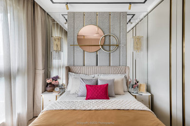 Design ideas for a modern bedroom in Mumbai.