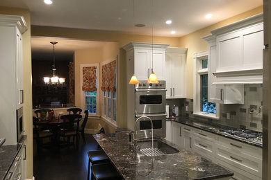 Example of an ornate kitchen design in Boston