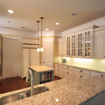 White Cabinets Traditional Kitchen