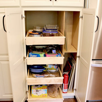 Updated Existing Kitchen with Soffit Removal and New Upper Cabinets