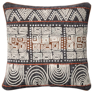 Abstract Aztec Pillow, Poly Insert, 18"x18"