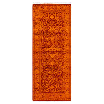 Fine Vibrance, One-of-a-Kind Hand-Knotted Area Rug Orange, 2' 6" x 6' 5"