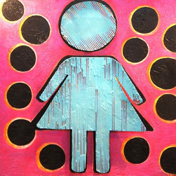 "Betty Blue" - Mixed Media Art
