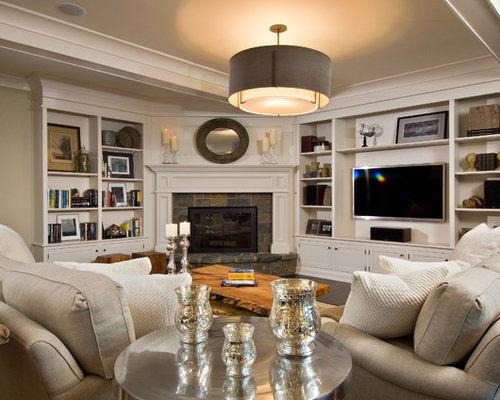 Corner Fireplace Built-in | Houzz