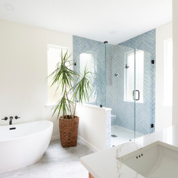 Modern Coastal Transitional Master Bathroom