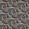 Racing Cars Pit Crew Race Track Themed Tapestry Upholstery Fabric By The Yard