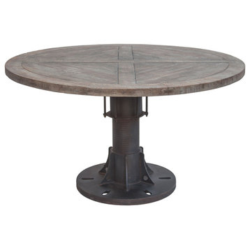 Sterling 54-Inch Round Reclaimed Teak Dining Table