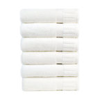 Piano Luxury Hotel and Spa Hand Towels, Set of 6, White