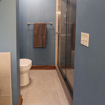 Updated Master Bath with Quartz Countertops, Freestanding Tub & Tiled Shower