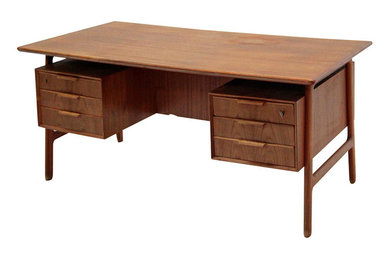Schreibtisch, Modell 75, Gunni Omann, Dänemark, Mitte 20. Jhd.
