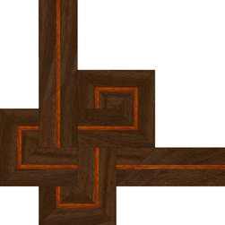 Oshkosh Designs French Knot Inlay Border and Corner - Hardwood Flooring