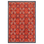Bareens Designer Rugs - Classic Ziegler Aileen Rust Blue Hand-Knotted Wool Rug - 9'10'' x 13'7'' - Enhance the ambiance of your home with this magnificent Persian-influenced Turkish hand-knotted rug made by skilled artisans capable of creating the most exceptional vegetable dyes and hand-spun wool. This exquisite handmade rug is a one-of-a-kind Peshawar Kafkaz, otherwise identified as Chobi, Chobi Peshawar, Oushak, or Ziegler rug. These handmade rugs are crafted in Pakistan utilizing superior-quality wool imported from Australia, New Zealand, and Korea in two types of weaves: the Persian weave and the Mori weave. This rug is meticulously crafted by hand using the finest natural vegetable dyes extracted from local plants. The artisans use a blend of hand-spun local and fine merino wool, resulting in a rug with a compelling texture, higher lanolin content, and longer staple. The artisans occasionally incorporate natural or artificial silk into the pile to enhance specific motifs. The finished product is an awe-inspiring execution of flawless design and an understated palette that exudes elegance.