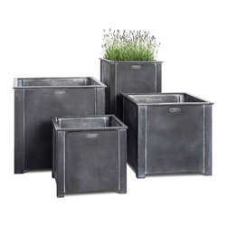 Square Steel Garden Planters - Outdoor Plant Pots & Planters