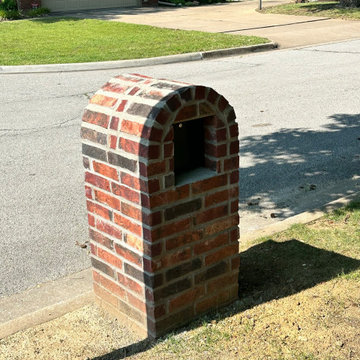 Custom Brick Mailbox Rear View