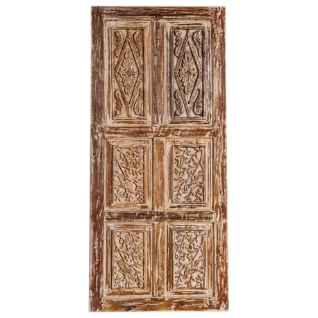Consigned Vintage Door Carved Barn Door Custom Sliding Door Closet Door