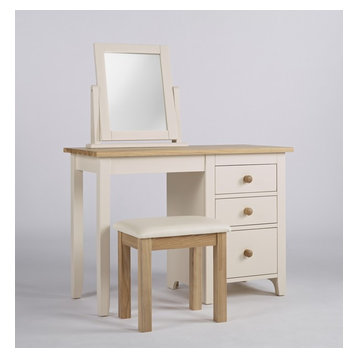 Solid Camden Single Pedestal Desk With 3 Drawers Ash Knob Finish