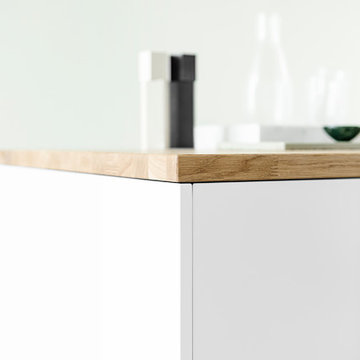 White painted IKEA kitchen