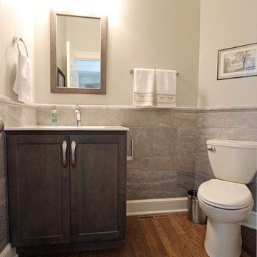 Powder Room with Fieldstone Gray Vanity ~ Columbus, OH