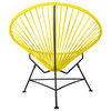 Innit Chair, Yellow Weave, Black Frame