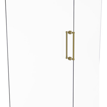 Contemporary 12" Back to Back Shower Door Pull, Satin Brass