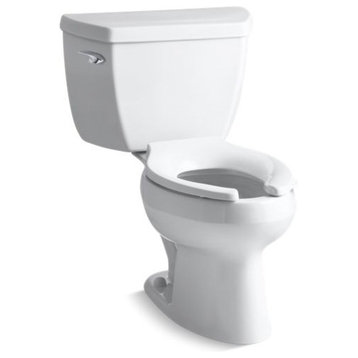 Kohler Wellworth 2-Piece Elongated 1.0 GPF Toilet, Less Seat, White