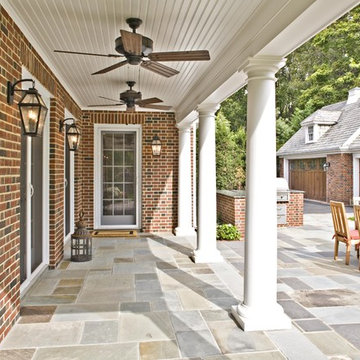 Covered rear porch